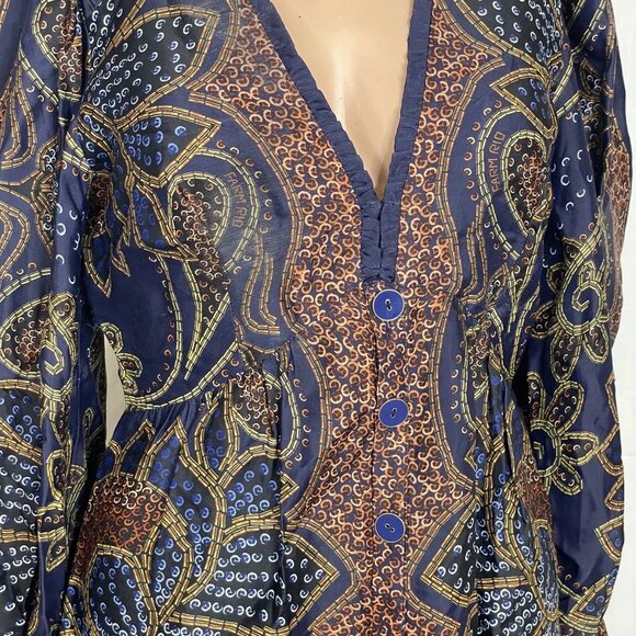 NEW FARM Rio Long Sleeve Floral Mini Dress – White/Multicolor – Size S – NWT - Picture 4 of 9